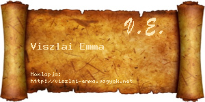 Viszlai Emma névjegykártya